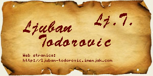 Ljuban Todorović vizit kartica